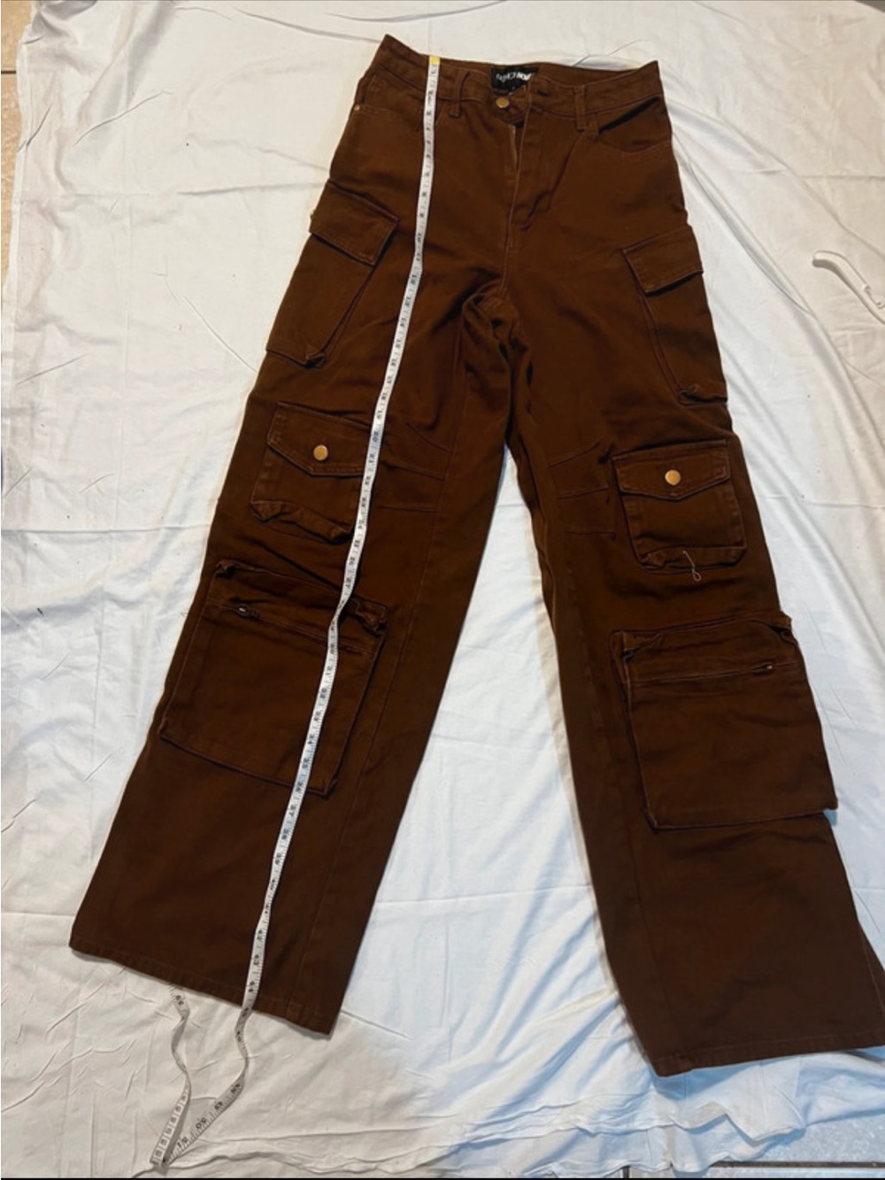 Brown Cargo Pants with Multiple Pockets - fashion nova